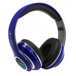 LED Light HD Over the Head Wireless Bluetooth Stereo Headphone STN13L (Navy Blue)